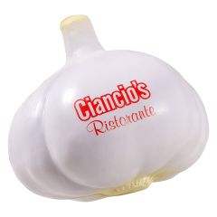 personalized garlic stress reliever with imprint on front