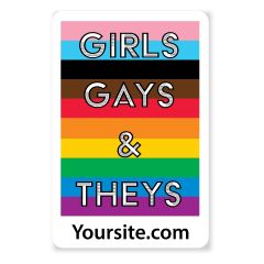 Girls, Gays, And Theys Sticker