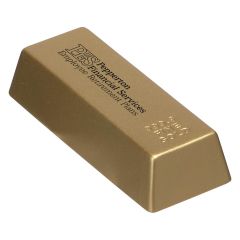 personalized gold bar stress reliever with imprint on top