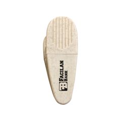 natural speckled finish clip with an imprint saying facilan bank