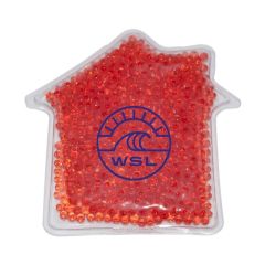 red house gel bead hot and cold pack with an imprint saying WSL