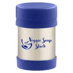 personalized blue food container with screw on lid