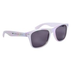 personalized Iridescent Sunglasses with imprint on left side of sunglasses