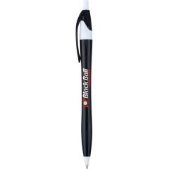 personalized black and white pen with full color imprint saying blackball ferry line