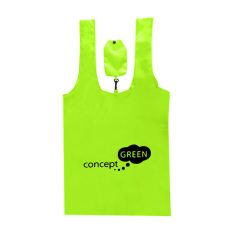 personalized lime green jumbo tote bag with matching foldaway pouch