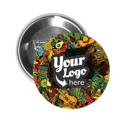 Latinx Jungle Print Collection Button Pin