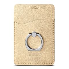 LEEMAN™ Shimmer Card Holder With Metal Ring Phone Stand