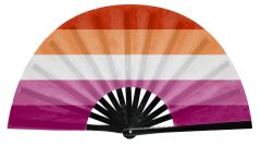 Lesbian  Pride Flag Snap Fan