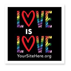 Love Stripes Sticker