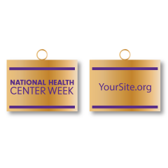 National Health Center Week -Rectangular Double Sided Soft Enamel Key Chain