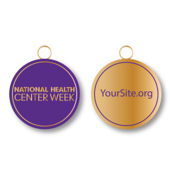 National Health Center Week - Circular Double Sided Soft Enamel Key Chain