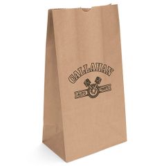natural paper bag with an imprint saying Callahan Auto Parts