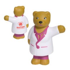 personalized nurse bear stress reliever with imprint on back