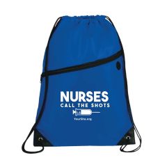 Nurses Call The Shots - Robin Drawstring Bag