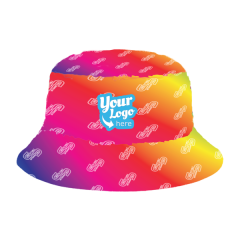 U=U Rainbow  Gradient Cotton Bucket Hat - Full Color Customizable  