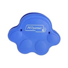 blue paw food clip with an imprint saying pet partner
