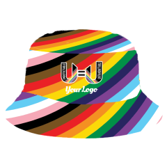 U=U Inclusive Rainbow  Cotton Bucket Hat - Full Color Customizable  