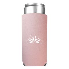 pink can cooler with with a can inserted and an imprint on the can cooler saying starlite celebration