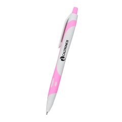 pink and white pen with an imprint saying caltronics