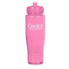 New Ambetter Solid Plastic Water Bottle 16 oz Pink & White 