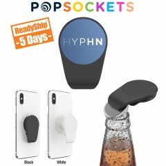 personalized popsocket popgrip bottle opener in black and white and gray