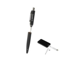 a black power bank pen with Stylus and an imprint saying Boeing