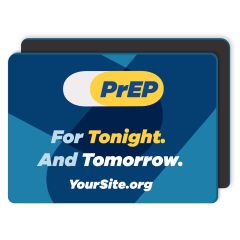 a magnet with the prep tonight logo and text below saying for tonight. and tomorrow. and yoursite.org text below