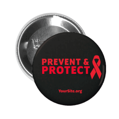 Prevent & Protect - Button Pin