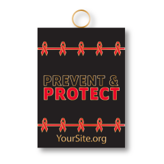 Prevent & Protect - Soft Enamel Rectangle Key Chain 
