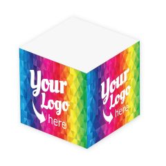Rainbow Mosaic Post-it® Custom Printed Notes Cube