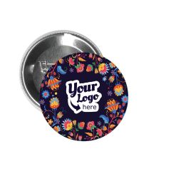 LatinX Purple Flower Collection Button Pin
