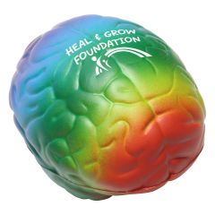 personalized rainbow brain stress reliever with imprint on top