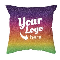 Rainbow Glitter Pillow