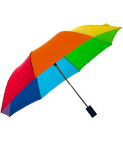 rainbow umbrella with black handle