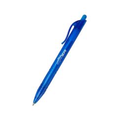 blue translucent pen with an imprint saying Super store