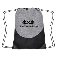 reflector designed drawstring bag with a black base and an imprint saying the cobalts group