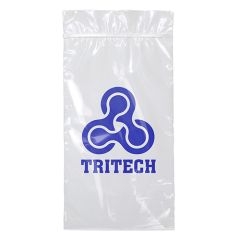 a clear resealable bag with an imprint saying Tritech