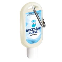 Rockstar Nurse - 1.5 fl Oz. Tropical Broad Spectrum Sunscreen Tottle w/ Carabiner Spf 30
