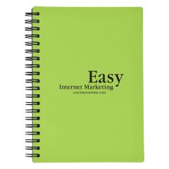 personalized green spiral notebook