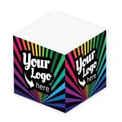 Rainbow Spiral Post-it® Custom Printed Notes Cube