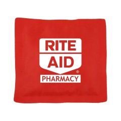red classic square hot and cold pack with an imprint saying rite aid pharmacy