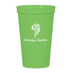 personalized neon green cup with imprint on front saying jamba juice
