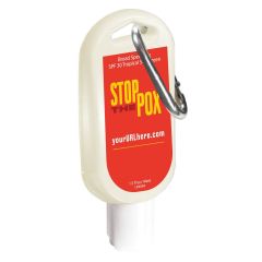 Stop The Pox - 1.5 fl Oz. Tropical Broad Spectrum Sunscreen Tottle w/ Carabiner Spf 30