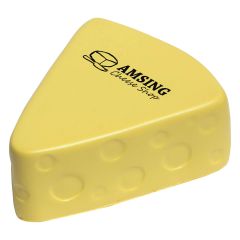 personalized swiss cheese stress reliever with imprint on top