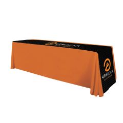 personalized orange and black table runner with designs