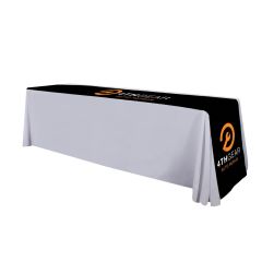 personalized table runner with design on sides and top