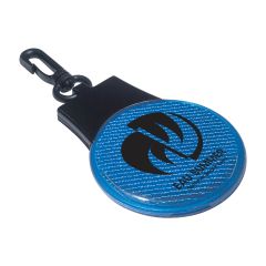 personalized blue blinking safety light with swivel clip attachment and an imprint saying eau summer summer beach event
