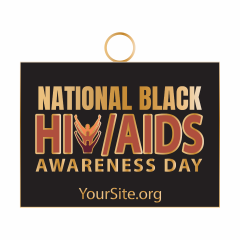 TRIO National Black HIV/AIDS Awareness Day - Soft Enamel Key Chain Single Sided