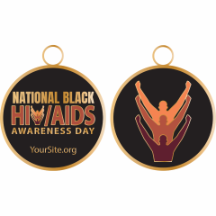 TRIO National Black HIV/AIDS Awareness Day - Soft Enamel Key Chain Double Sided