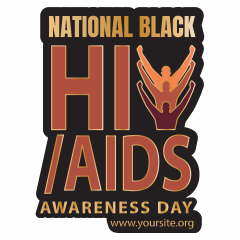 TRIO National Black HIV/AIDS Awareness Day - Full Color 1.5" Enamel Pin